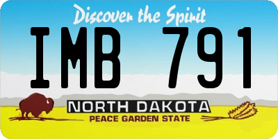 ND license plate IMB791