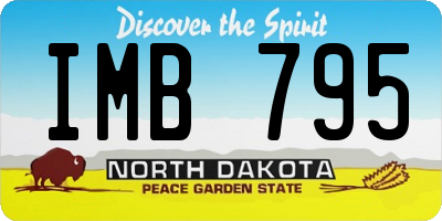 ND license plate IMB795