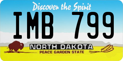 ND license plate IMB799