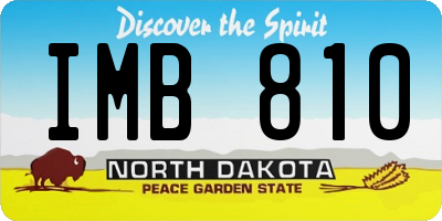 ND license plate IMB810