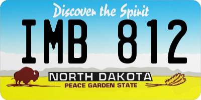 ND license plate IMB812