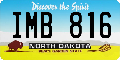 ND license plate IMB816