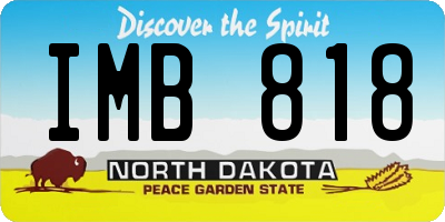 ND license plate IMB818