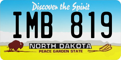 ND license plate IMB819