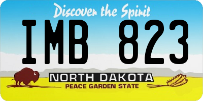 ND license plate IMB823