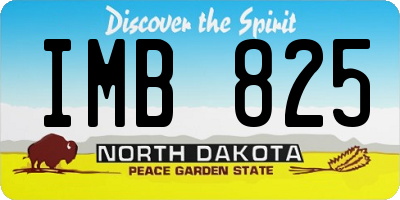 ND license plate IMB825