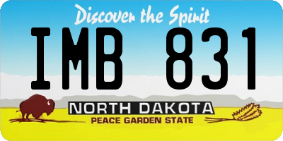 ND license plate IMB831