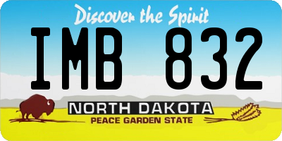 ND license plate IMB832