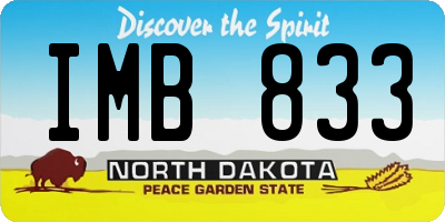 ND license plate IMB833