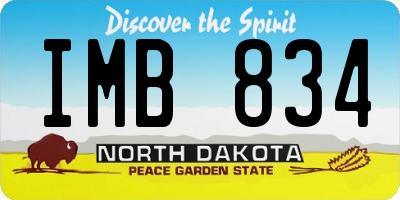 ND license plate IMB834