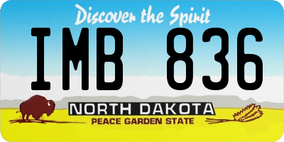ND license plate IMB836