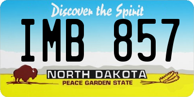 ND license plate IMB857