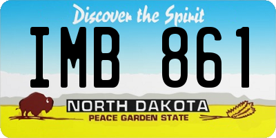 ND license plate IMB861