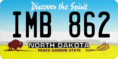 ND license plate IMB862