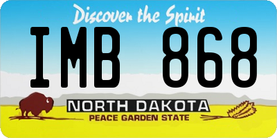 ND license plate IMB868