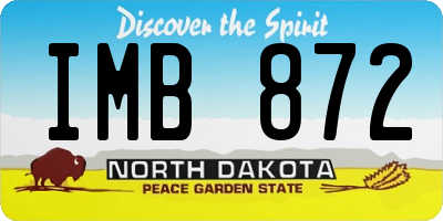 ND license plate IMB872