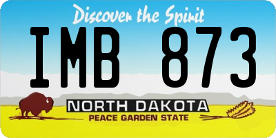 ND license plate IMB873