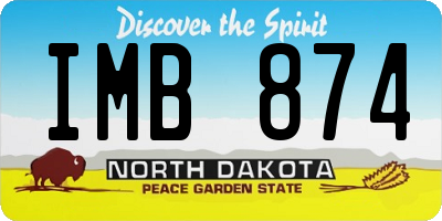 ND license plate IMB874