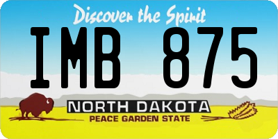 ND license plate IMB875