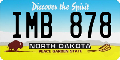 ND license plate IMB878
