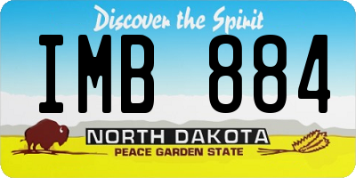 ND license plate IMB884