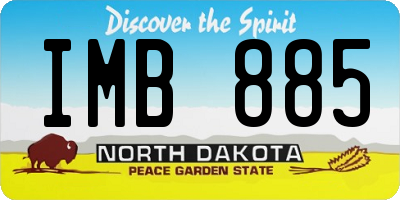 ND license plate IMB885