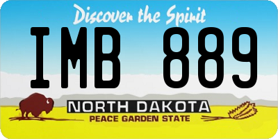 ND license plate IMB889