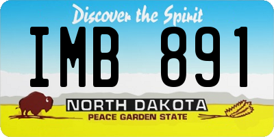ND license plate IMB891