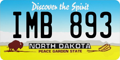 ND license plate IMB893