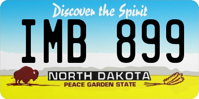 ND license plate IMB899