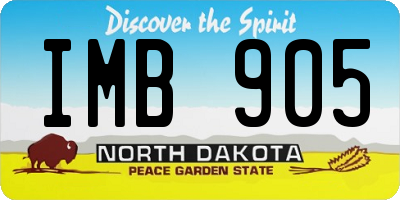 ND license plate IMB905