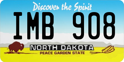 ND license plate IMB908