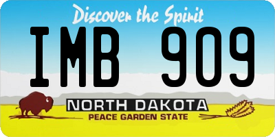 ND license plate IMB909