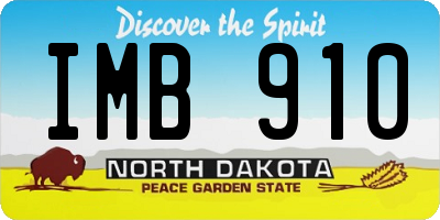 ND license plate IMB910