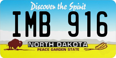ND license plate IMB916