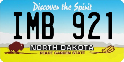 ND license plate IMB921