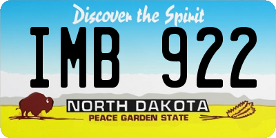 ND license plate IMB922