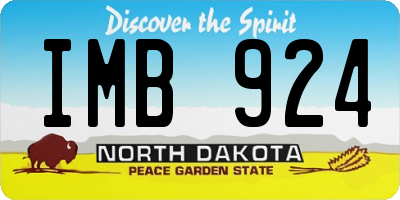 ND license plate IMB924