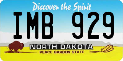 ND license plate IMB929