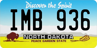 ND license plate IMB936
