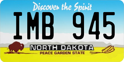 ND license plate IMB945
