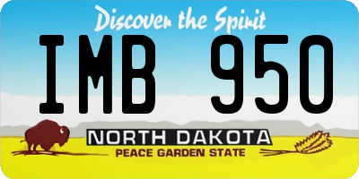 ND license plate IMB950