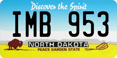 ND license plate IMB953