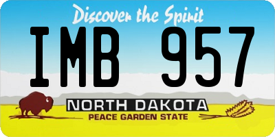 ND license plate IMB957