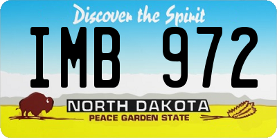 ND license plate IMB972