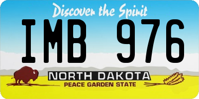 ND license plate IMB976