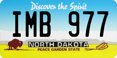 ND license plate IMB977