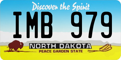 ND license plate IMB979