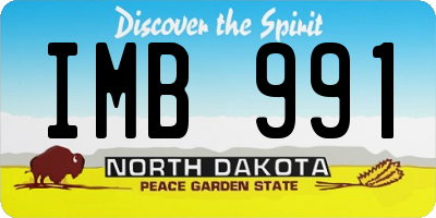 ND license plate IMB991