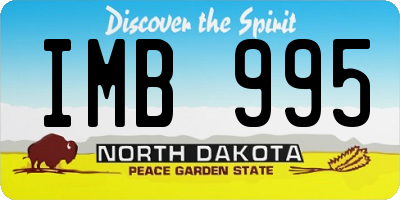 ND license plate IMB995